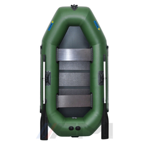 OMEGA - Надуваема гребна лодка с твърдо дъно 250 LSPT Active Plus зелена